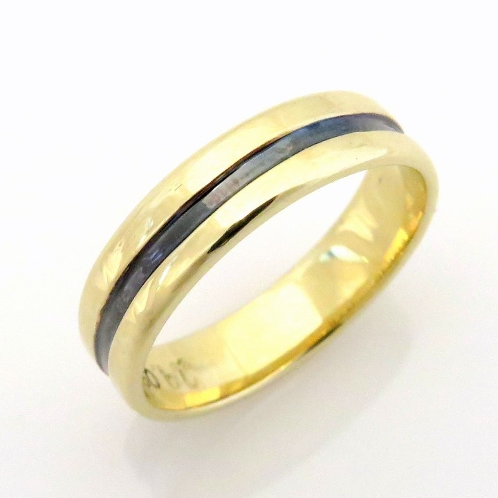טבעת נישואין שני גוונים