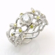 טבעת אירוסין מיוחדת זהב לבן 18 קרט מסוג פליגרן